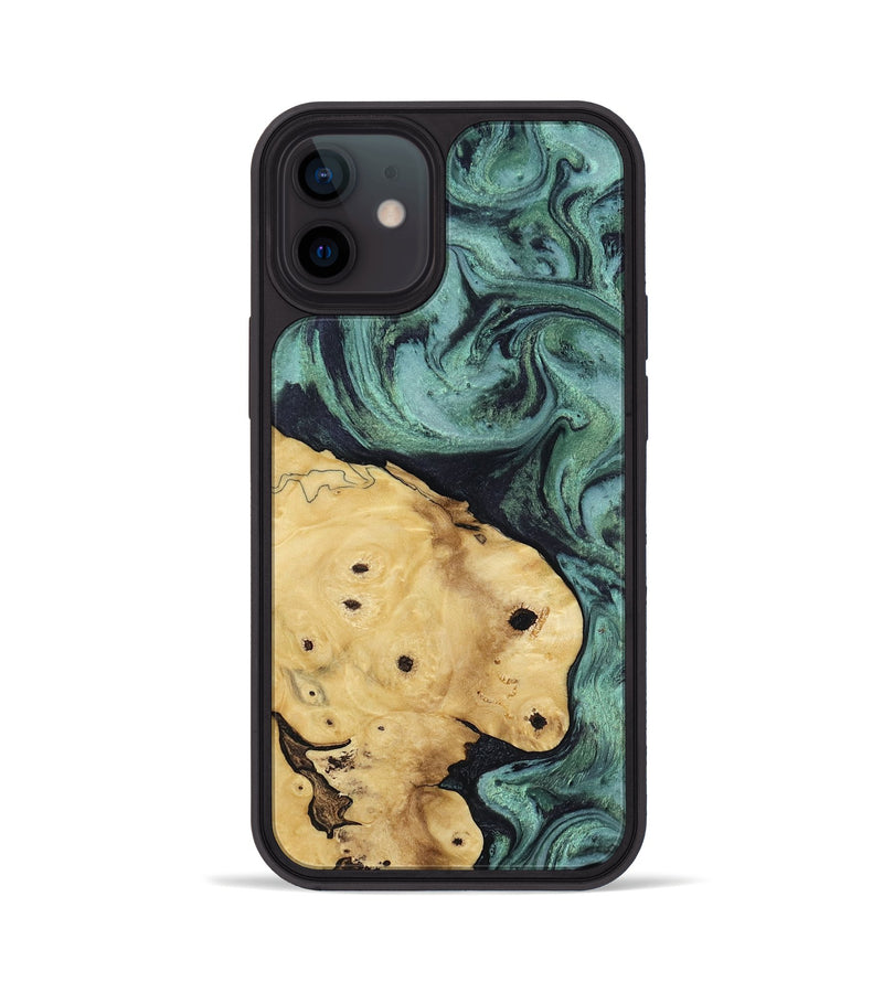 iPhone 12 Wood Phone Case - Aliana (Green, 817716)