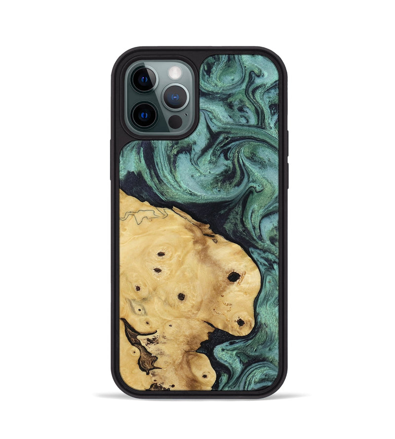 iPhone 12 Pro Wood Phone Case - Aliana (Green, 817716)