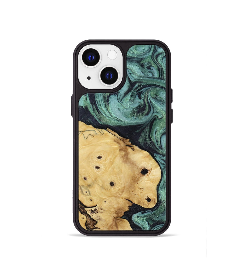 iPhone 13 mini Wood Phone Case - Aliana (Green, 817716)