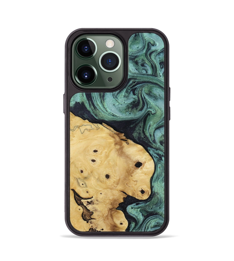 iPhone 13 Pro Wood Phone Case - Aliana (Green, 817716)