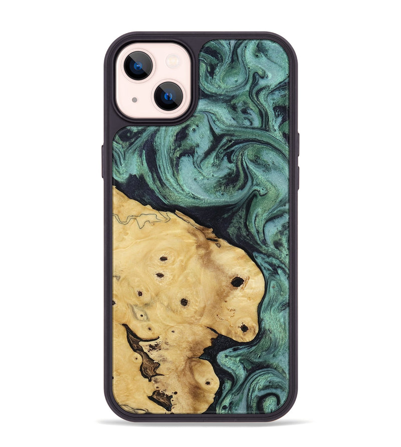 iPhone 14 Plus Wood Phone Case - Aliana (Green, 817716)