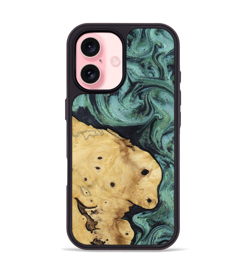 iPhone 16 Wood Phone Case - Aliana (Green, 817716)