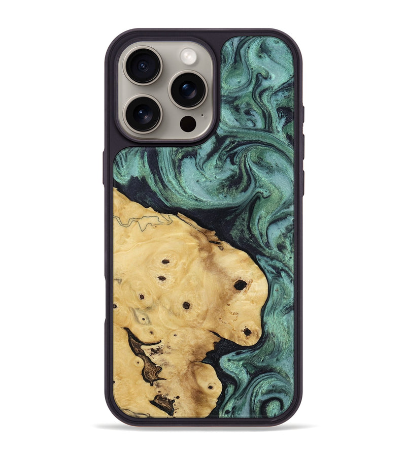 iPhone 16 Pro Max Wood Phone Case - Aliana (Green, 817716)