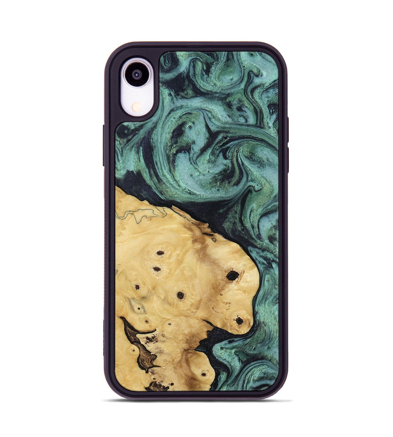 iPhone Xr Wood Phone Case - Aliana (Green, 817716)