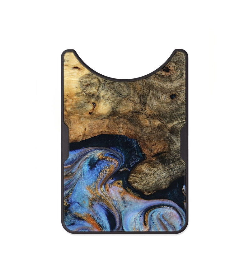 Alloy Wood Wallet - Mylah (Teal & Gold, 817718)