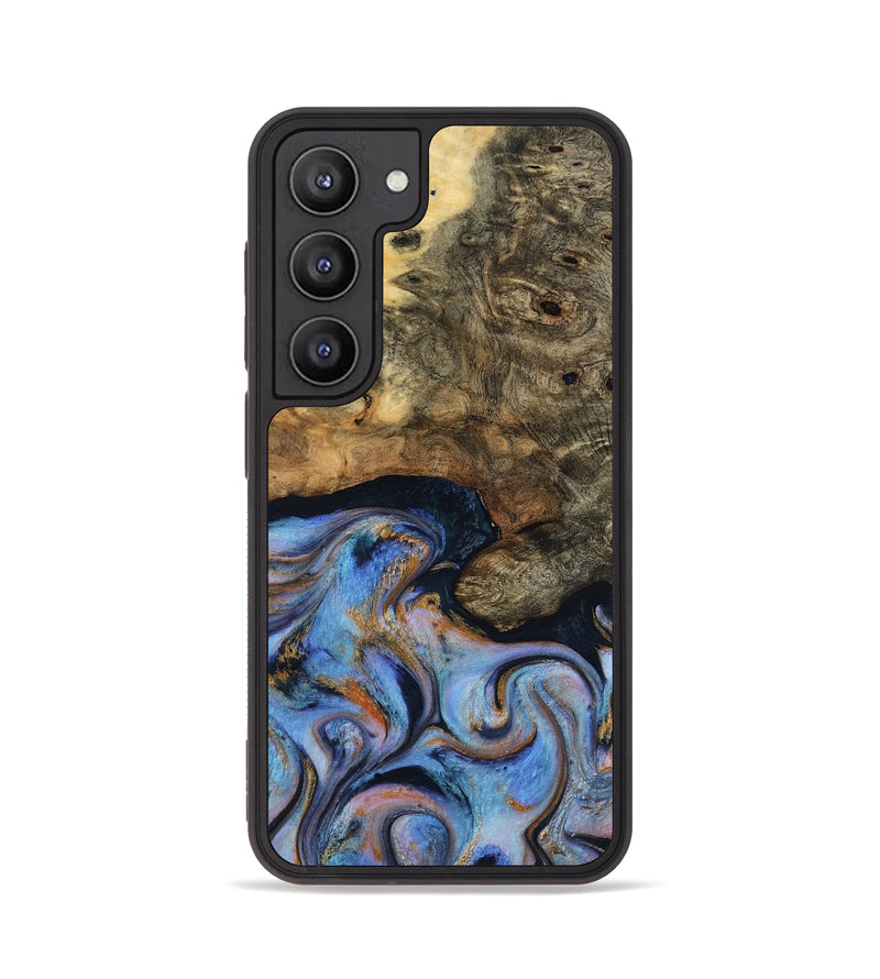 Galaxy S23 Wood Phone Case - Mylah (Teal & Gold, 817718)