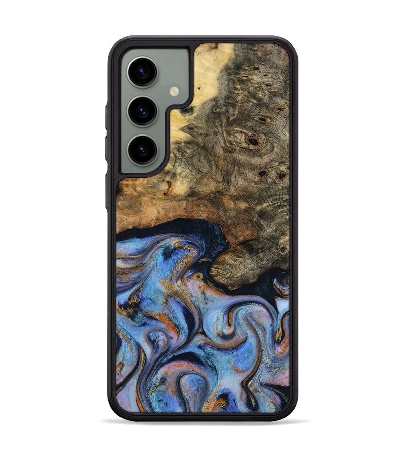 Galaxy S24 Plus Wood Phone Case - Mylah (Teal & Gold, 817718)