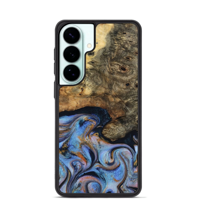 Galaxy S26 Plus Wood Phone Case - Mylah (Teal & Gold, 817718)