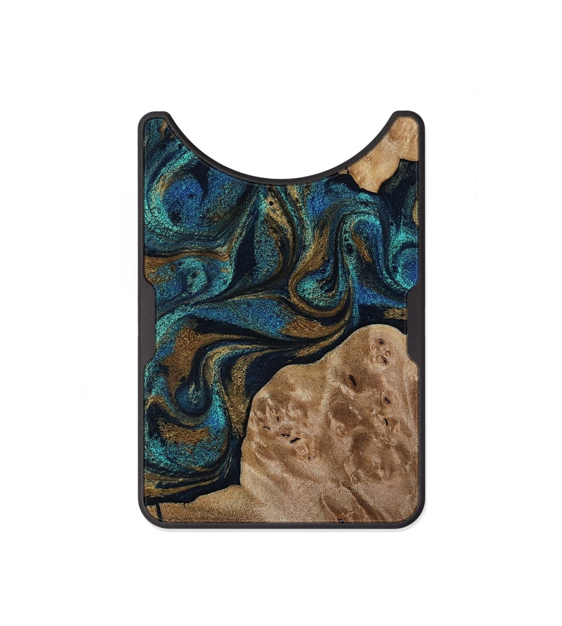 Alloy Wood Wallet - Nalani (Teal & Gold, 817720)