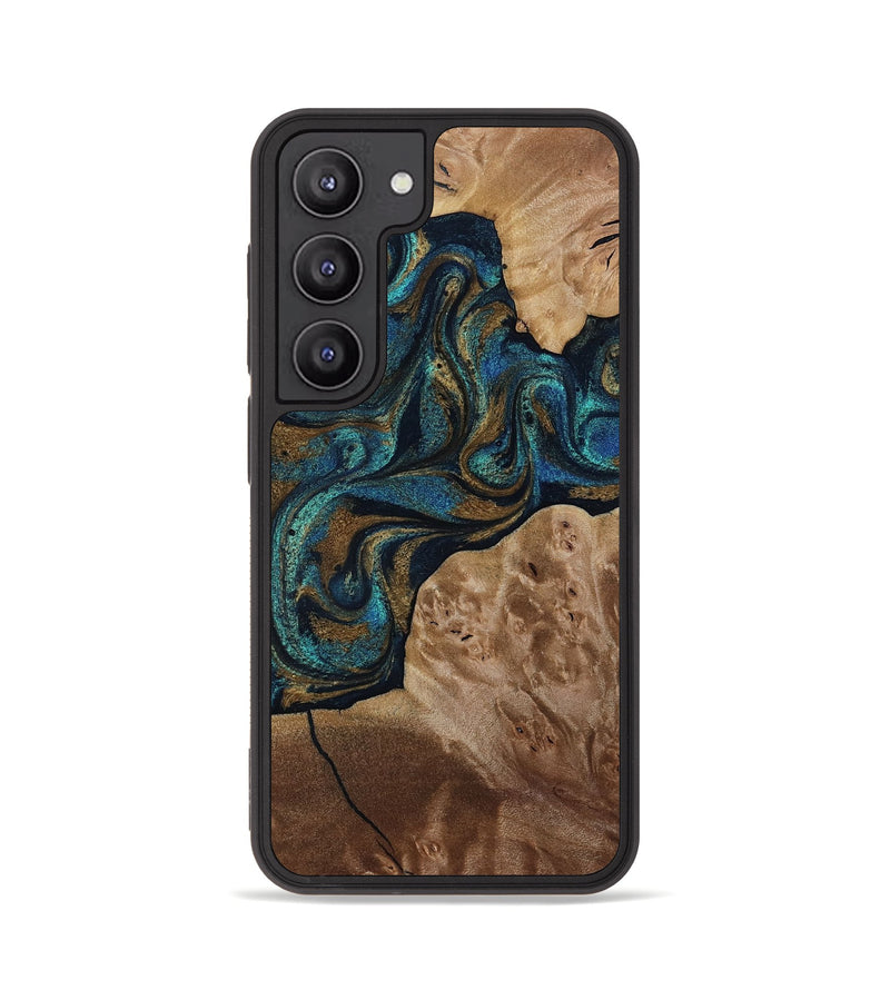 Galaxy S23 Wood Phone Case - Nalani (Teal & Gold, 817720)