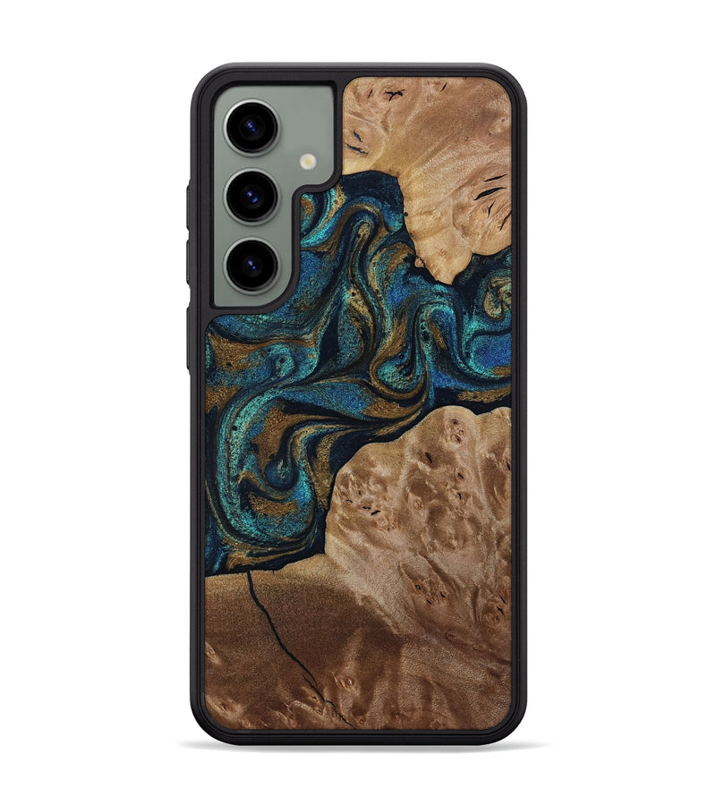 Galaxy S24 Plus Wood Phone Case - Nalani (Teal & Gold, 817720)