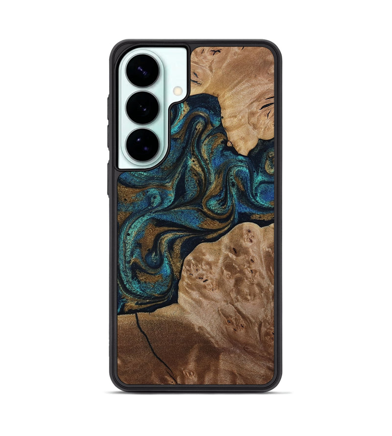 Galaxy S26 Plus Wood Phone Case - Nalani (Teal & Gold, 817720)