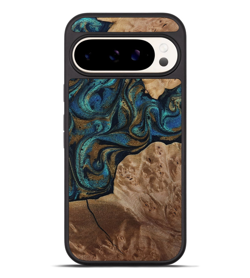 Pixel 9 Pro XL Wood Phone Case - Nalani (Teal & Gold, 817720)