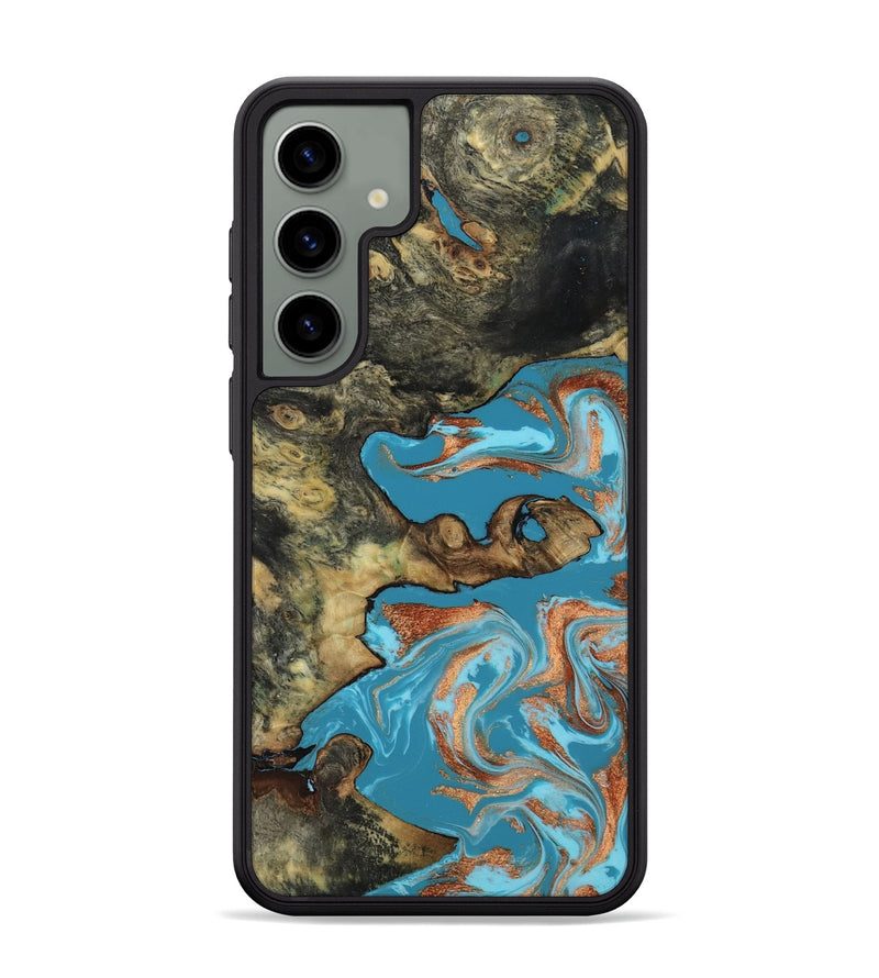 Galaxy S24 Plus Wood Phone Case - Luna (Teal & Gold, 817722)