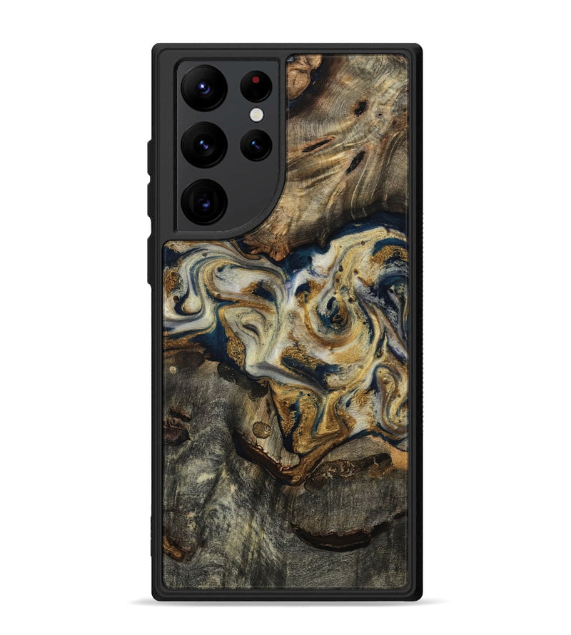 Galaxy S22 Ultra Wood Phone Case - Gay (Teal & Gold, 817723)