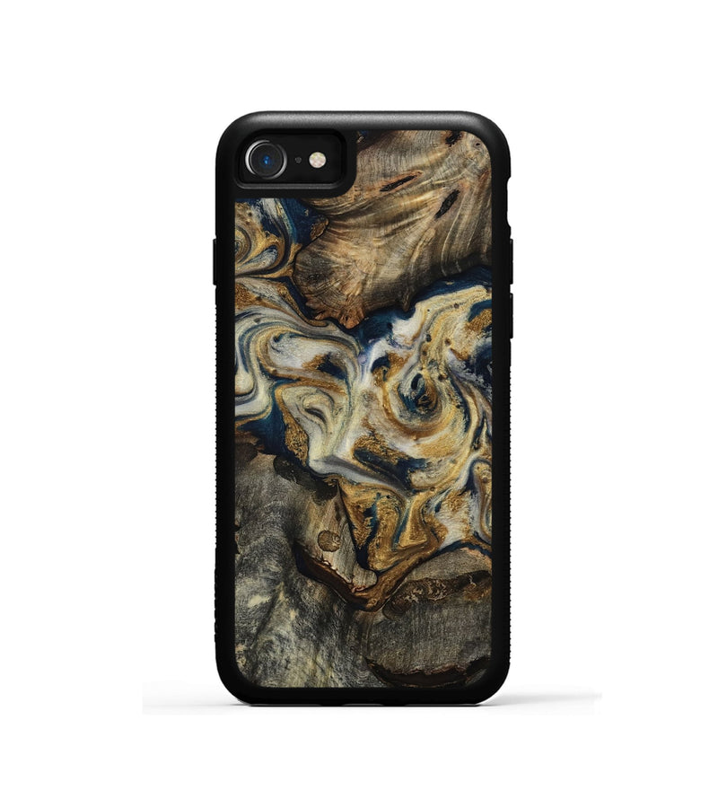 iPhone SE Wood Phone Case - Gay (Teal & Gold, 817723)