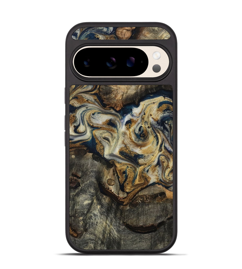 Pixel 10 Wood Phone Case - Gay (Teal & Gold, 817723)