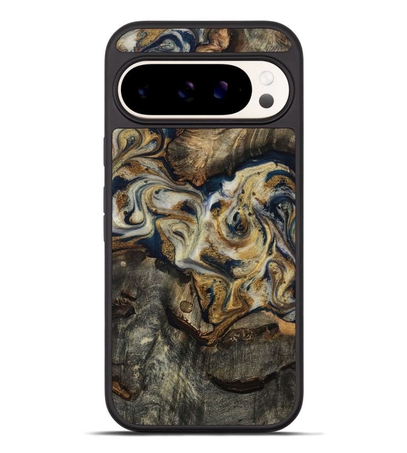 Pixel 9 Pro XL Wood Phone Case - Gay (Teal & Gold, 817723)