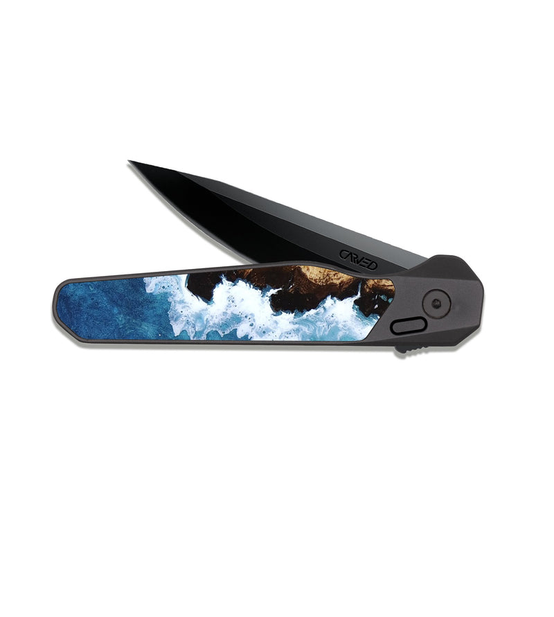 EDC Dark Slate Wood Pocket Knife - Venessa (Coastal, 817727)