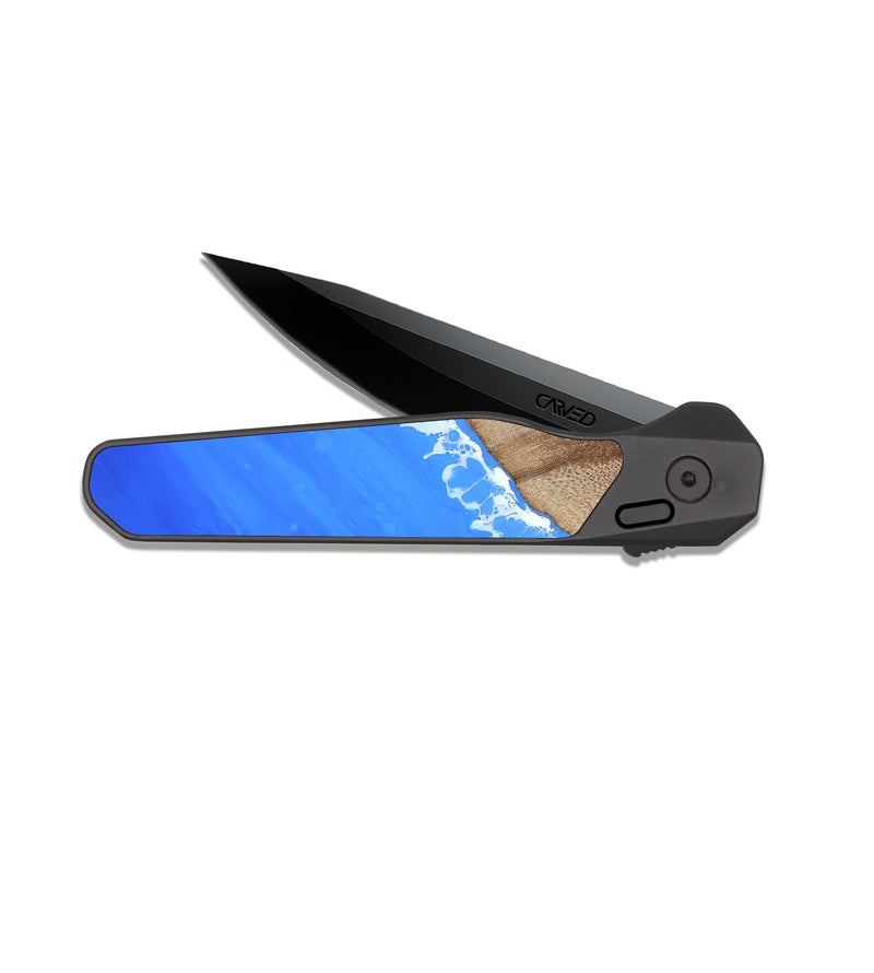 EDC Dark Slate Wood Pocket Knife - Adalynn (Coastal, 817729)