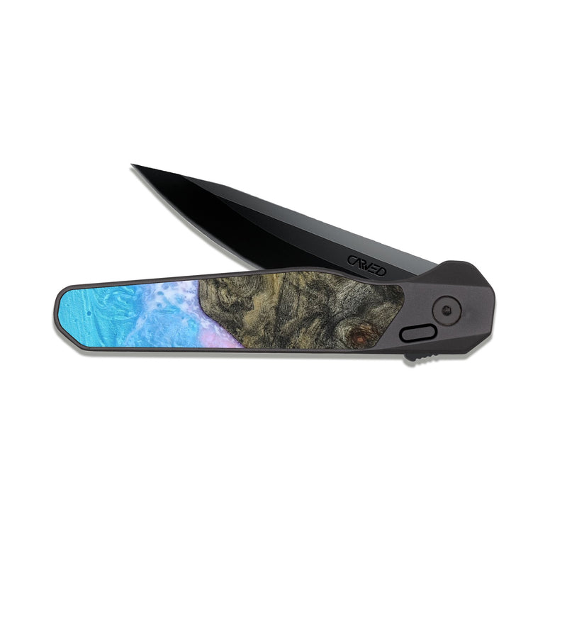 EDC Dark Slate Wood Pocket Knife - David (Coastal, 817733)