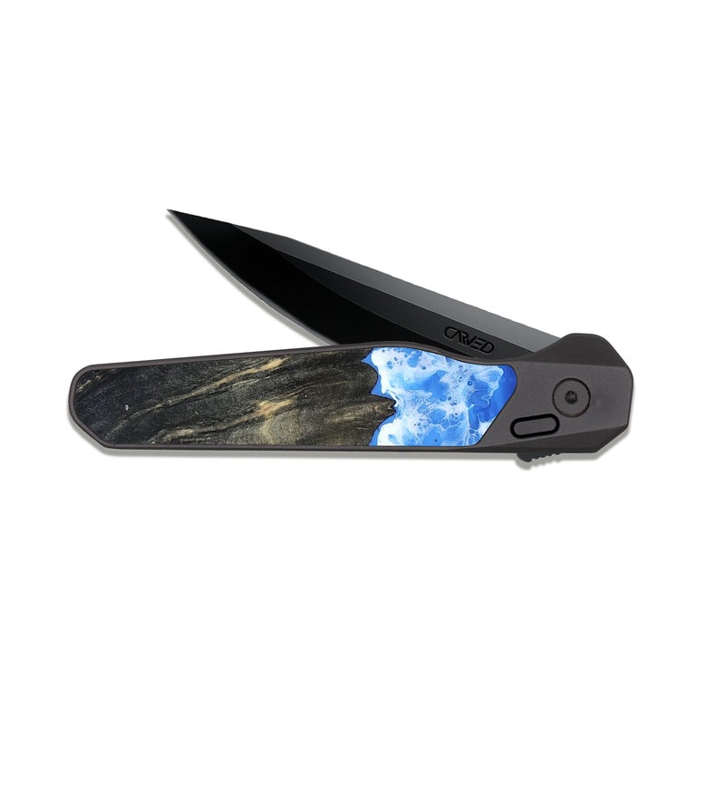 EDC Dark Slate Wood Pocket Knife - Latasha (Coastal, 817738)