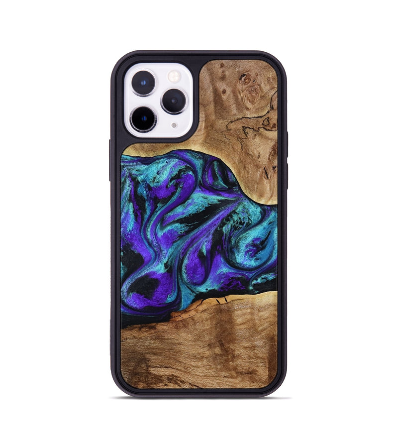 iPhone 11 Pro Wood Phone Case - Vada (Purple, 817742)