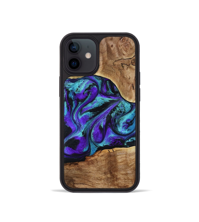 iPhone 12 mini Wood Phone Case - Vada (Purple, 817742)