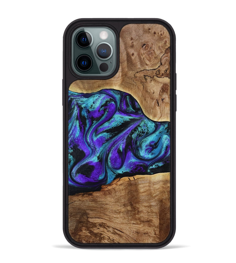 iPhone 12 Pro Max Wood Phone Case - Vada (Purple, 817742)
