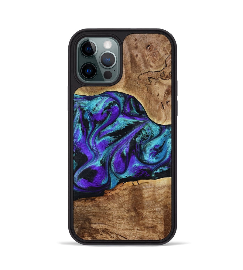 iPhone 12 Pro Wood Phone Case - Vada (Purple, 817742)