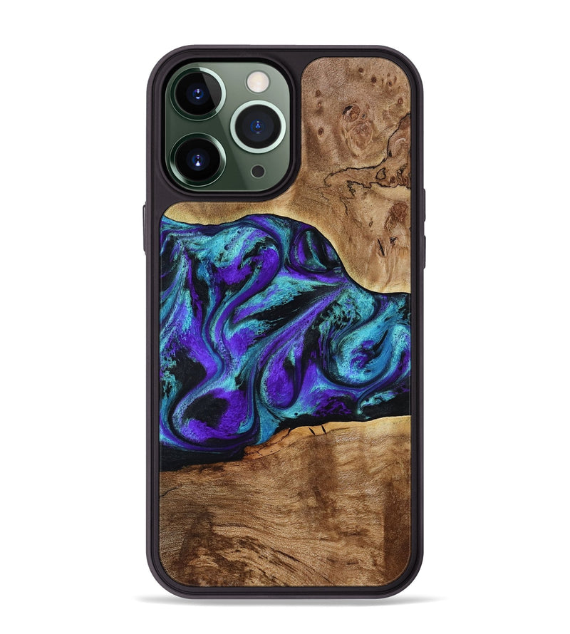 iPhone 13 Pro Max Wood Phone Case - Vada (Purple, 817742)