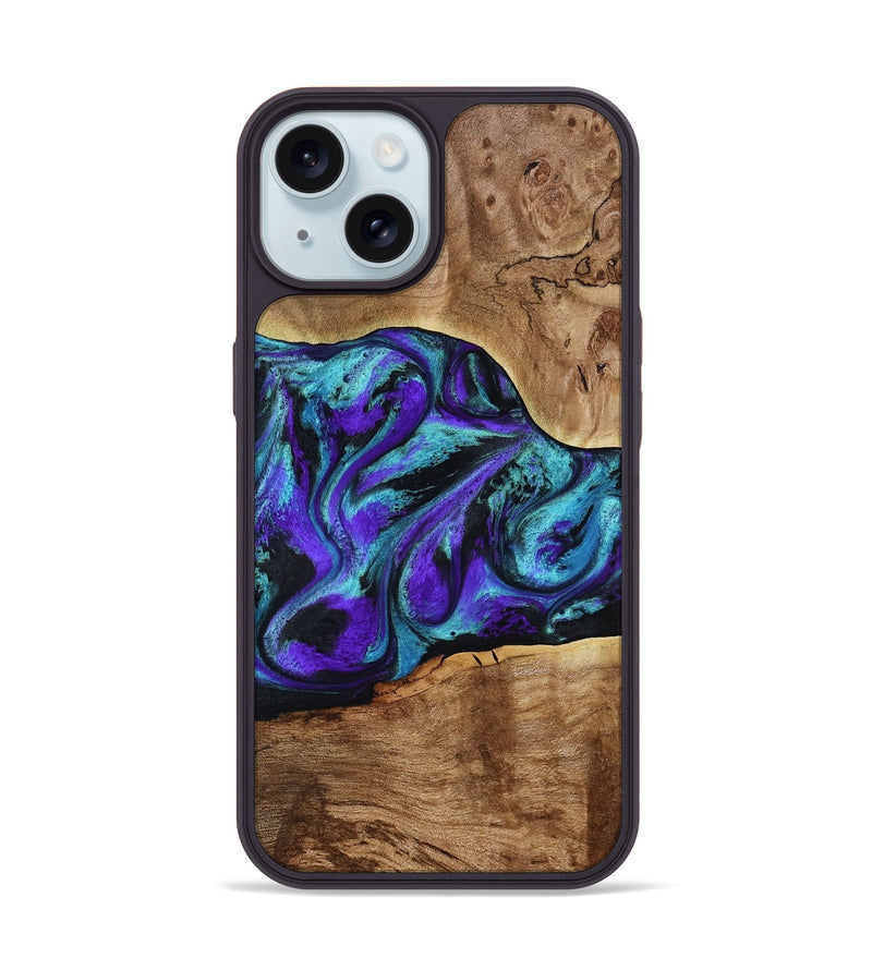 iPhone 15 Wood Phone Case - Vada (Purple, 817742)