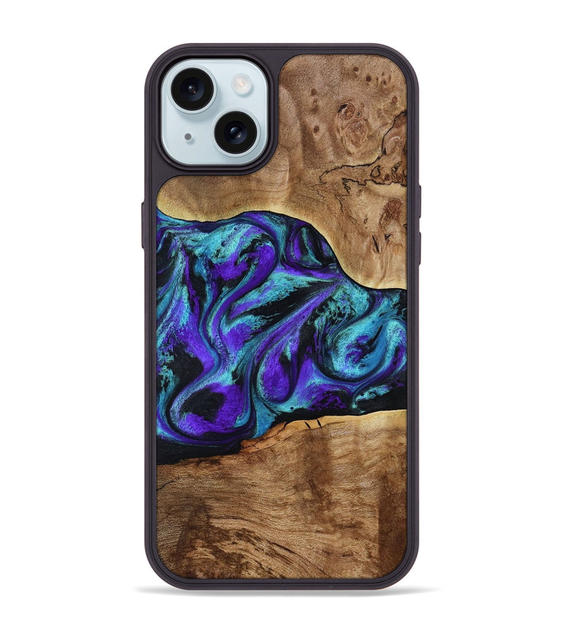 iPhone 15 Plus Wood Phone Case - Vada (Purple, 817742)