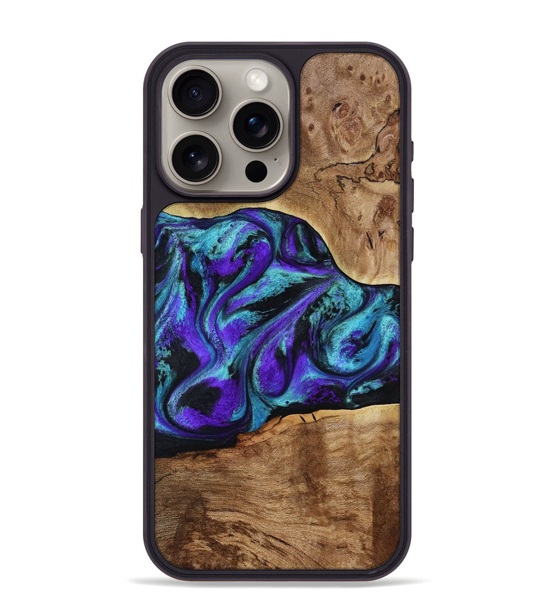 iPhone 15 Pro Max Wood Phone Case - Vada (Purple, 817742)