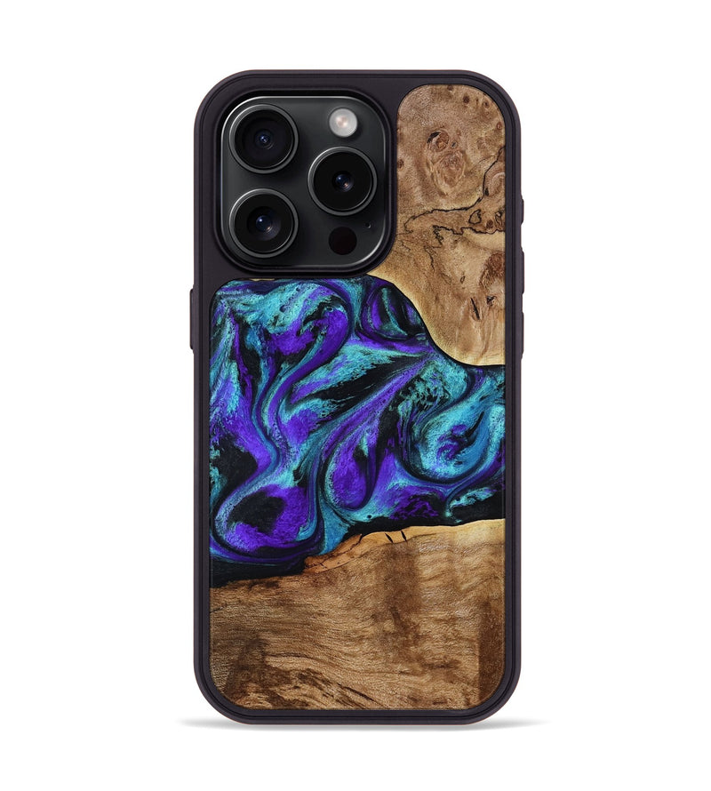 iPhone 15 Pro Wood Phone Case - Vada (Purple, 817742)