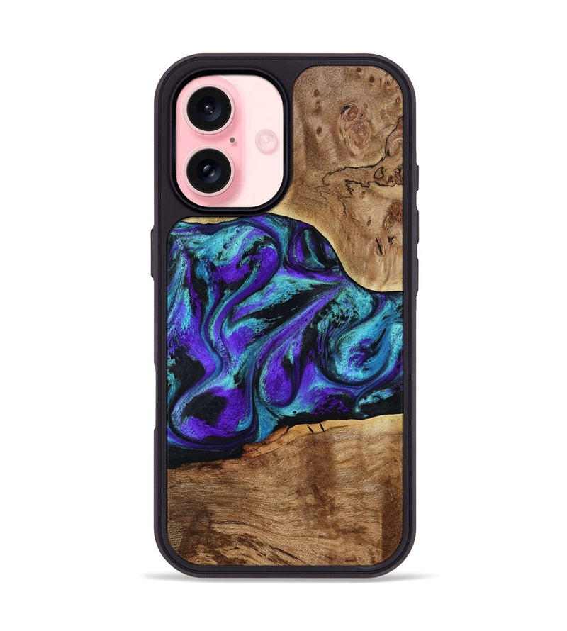 iPhone 16 Wood Phone Case - Vada (Purple, 817742)