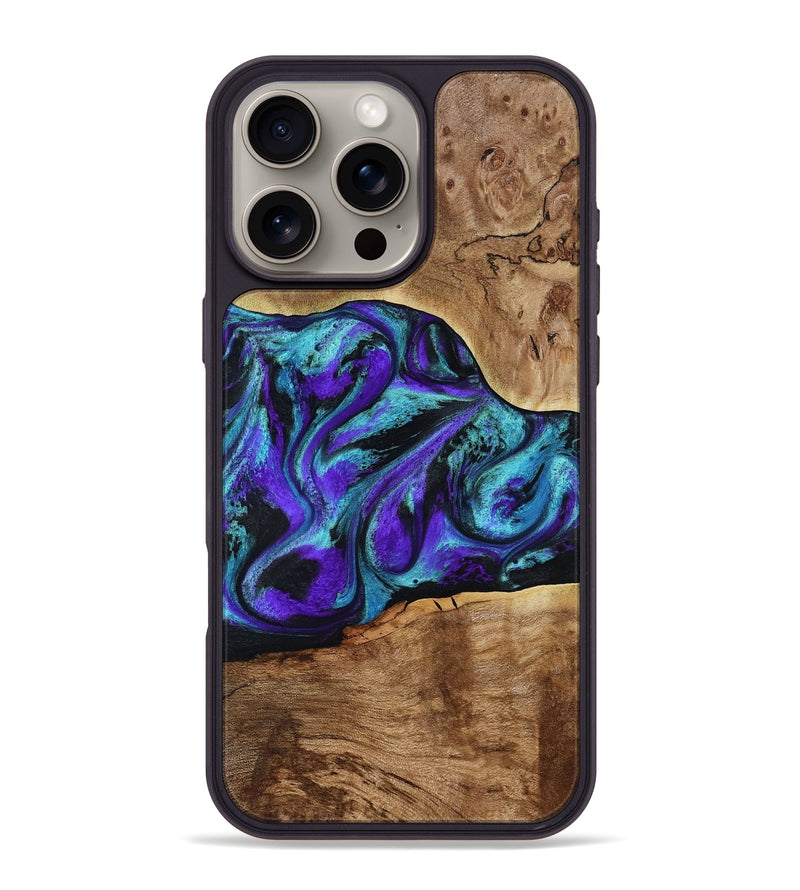 iPhone 16 Pro Max Wood Phone Case - Vada (Purple, 817742)