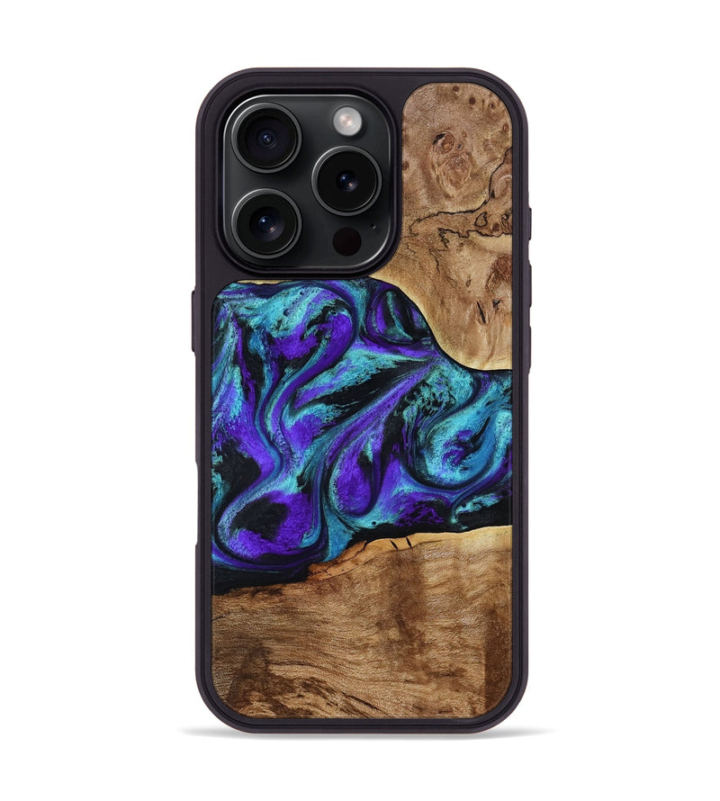 iPhone 16 Pro Wood Phone Case - Vada (Purple, 817742)