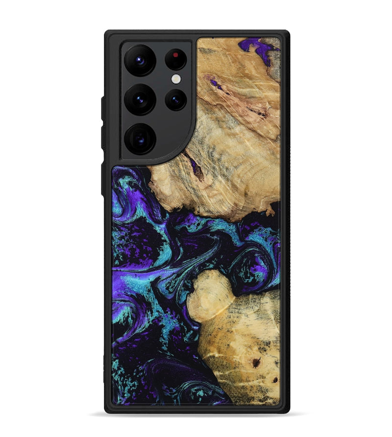 Galaxy S22 Ultra Wood Phone Case - Nelda (Purple, 817743)