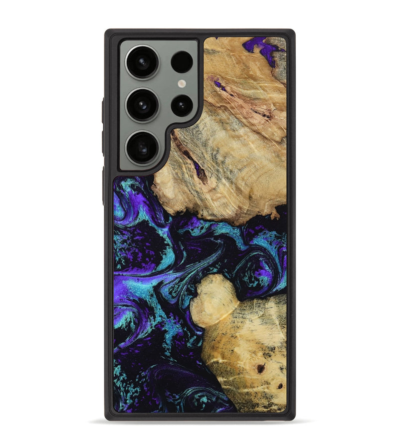 Galaxy S23 Ultra Wood Phone Case - Nelda (Purple, 817743)