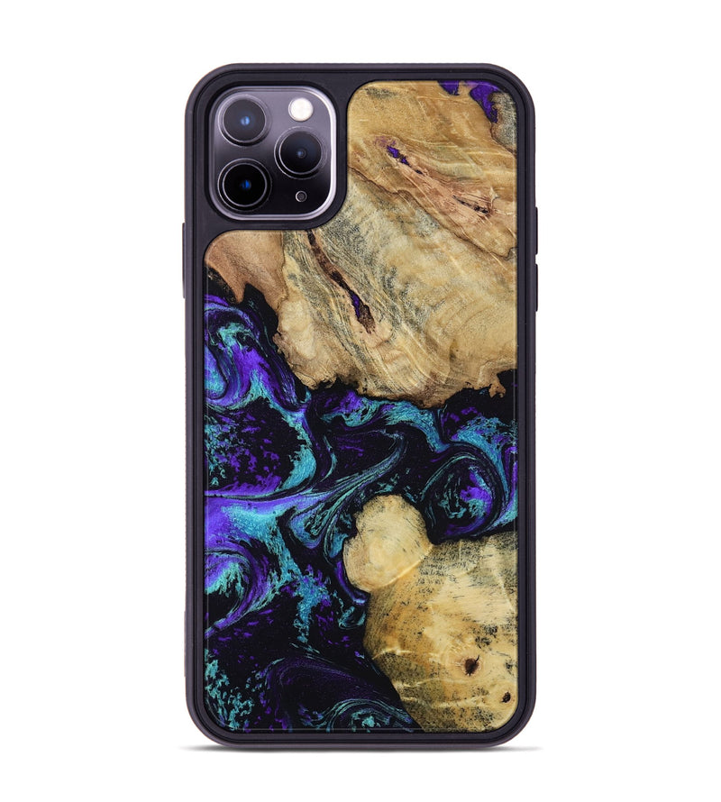 iPhone 11 Pro Max Wood Phone Case - Nelda (Purple, 817743)