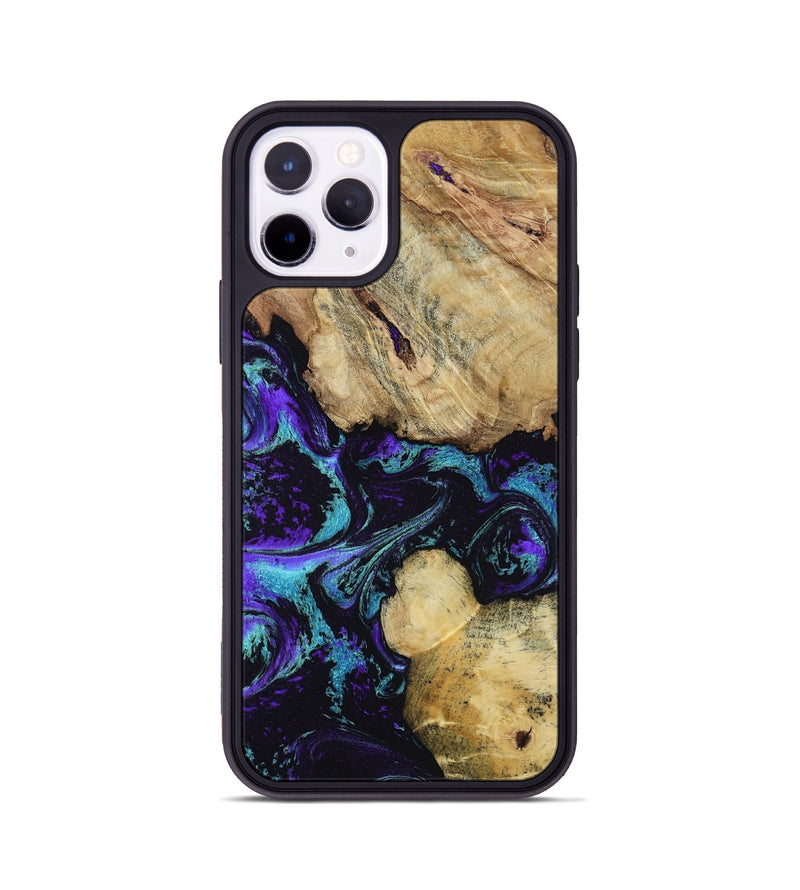 iPhone 11 Pro Wood Phone Case - Nelda (Purple, 817743)