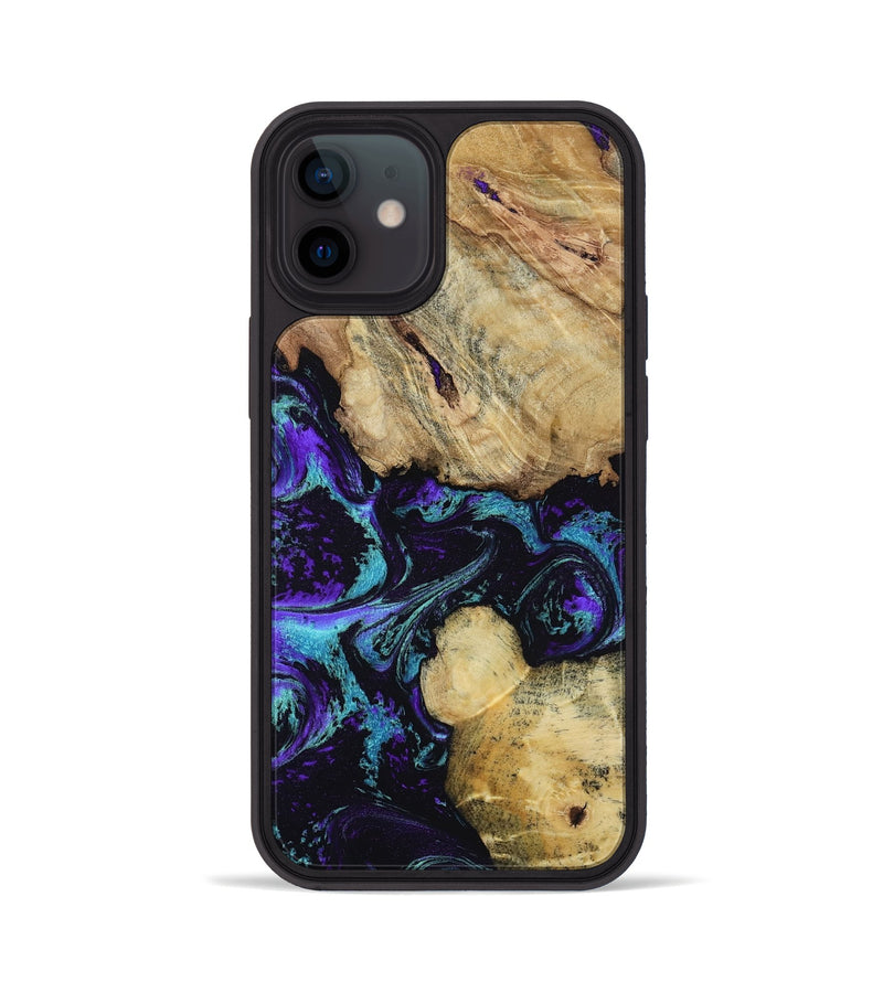 iPhone 12 Wood Phone Case - Nelda (Purple, 817743)