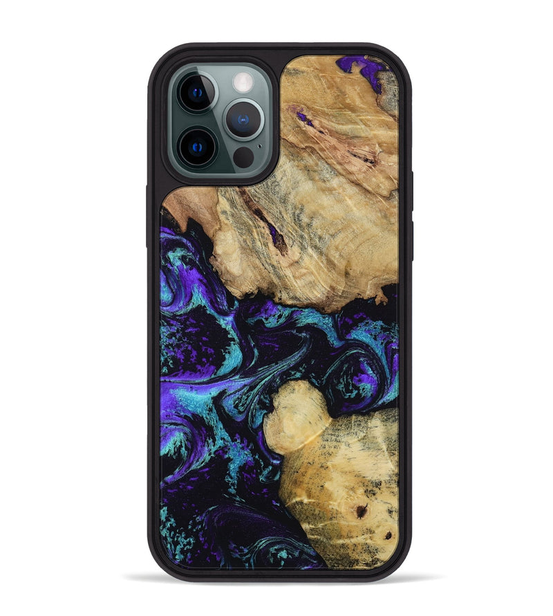 iPhone 12 Pro Max Wood Phone Case - Nelda (Purple, 817743)