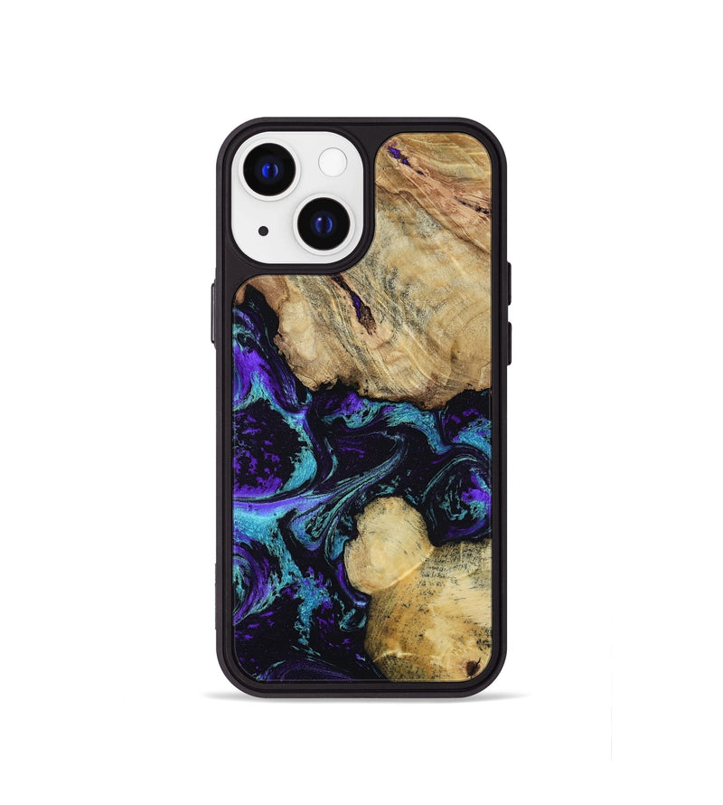 iPhone 13 mini Wood Phone Case - Nelda (Purple, 817743)