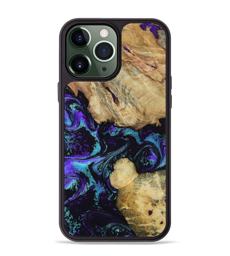 iPhone 13 Pro Max Wood Phone Case - Nelda (Purple, 817743)
