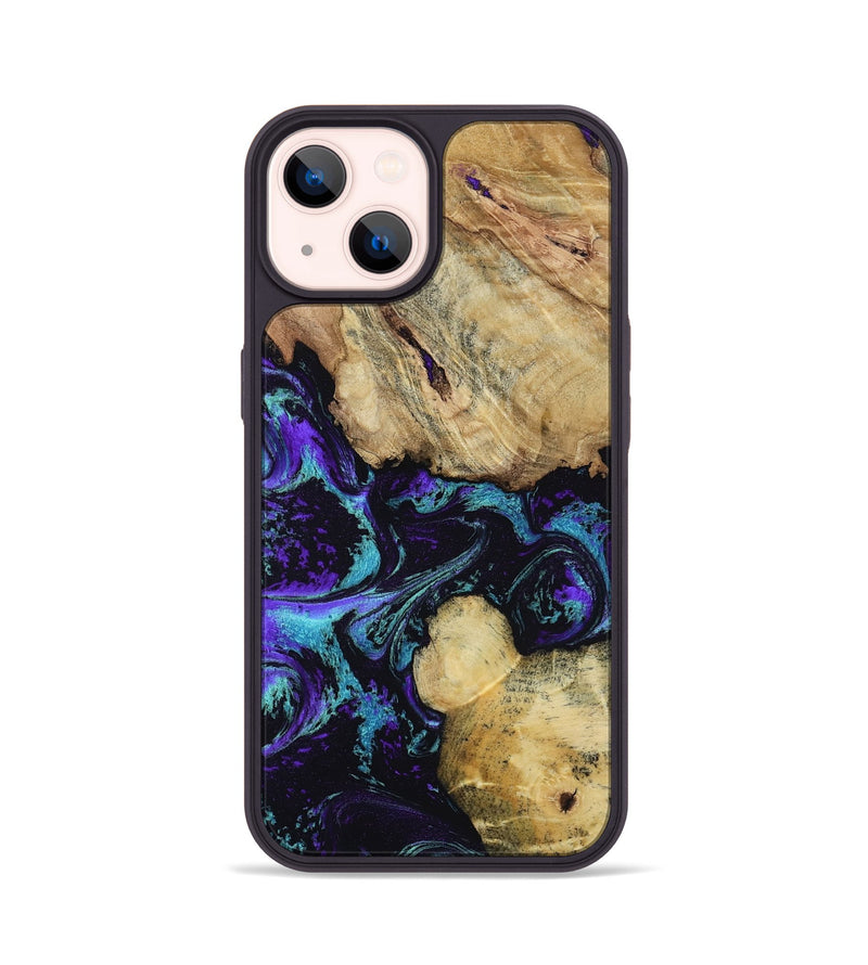 iPhone 14 Wood Phone Case - Nelda (Purple, 817743)