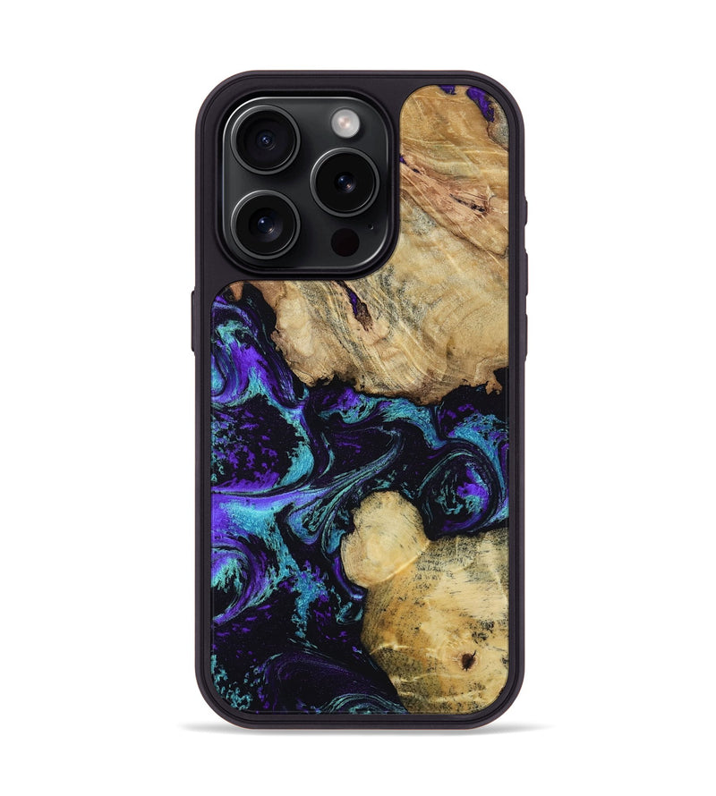 iPhone 15 Pro Wood Phone Case - Nelda (Purple, 817743)