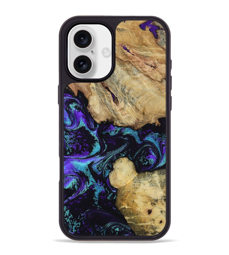 iPhone 16 Plus Wood Phone Case - Nelda (Purple, 817743)