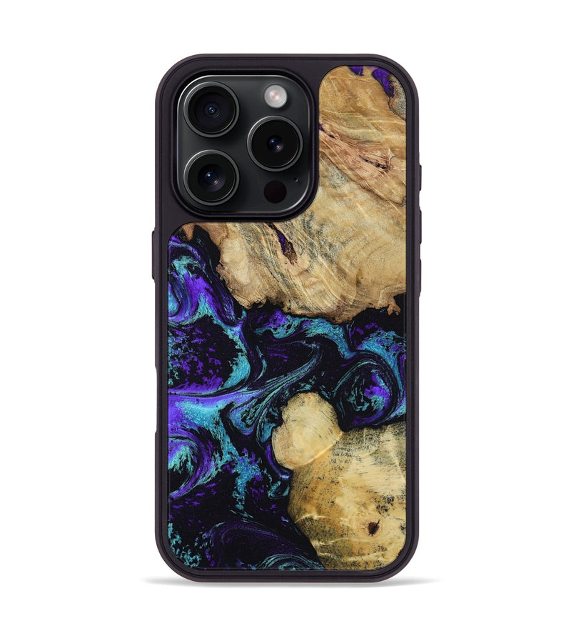 iPhone 16 Pro Wood Phone Case - Nelda (Purple, 817743)